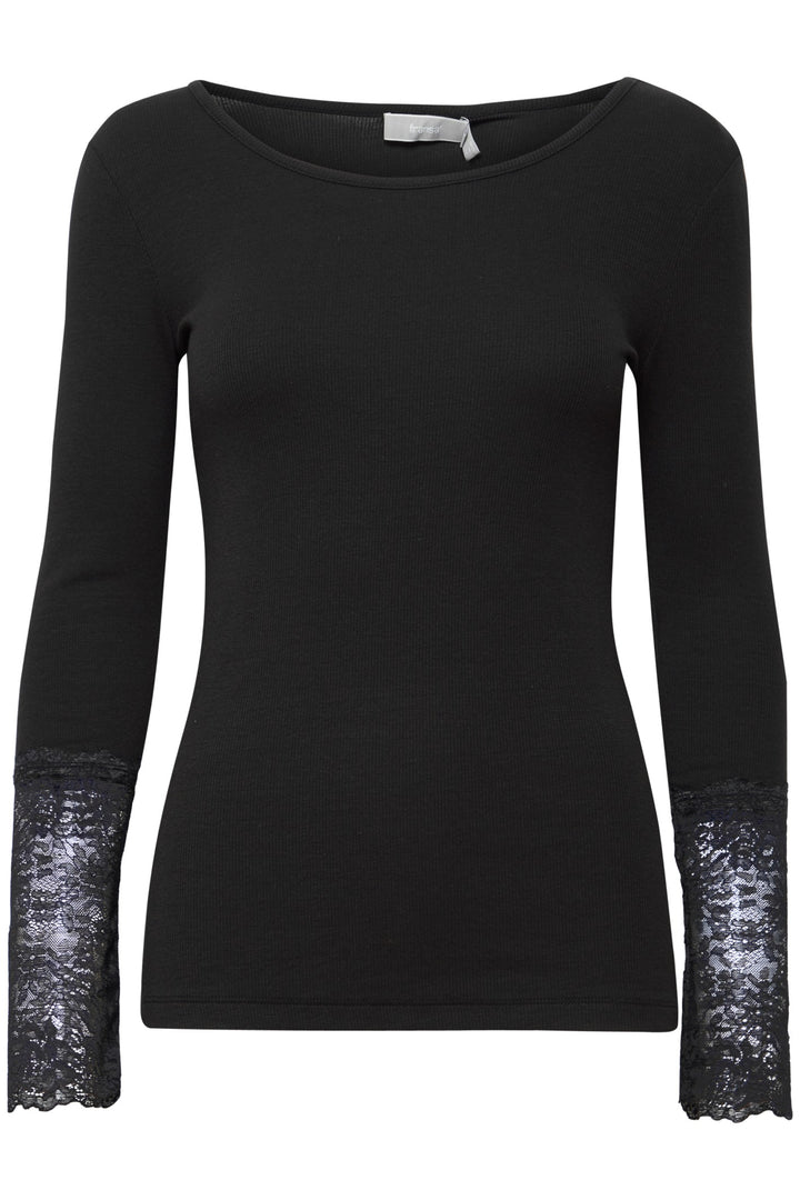 Fransa T-Shirt FRhizamond 19 Black 20613313 200113 - Shirley Allum Boutique