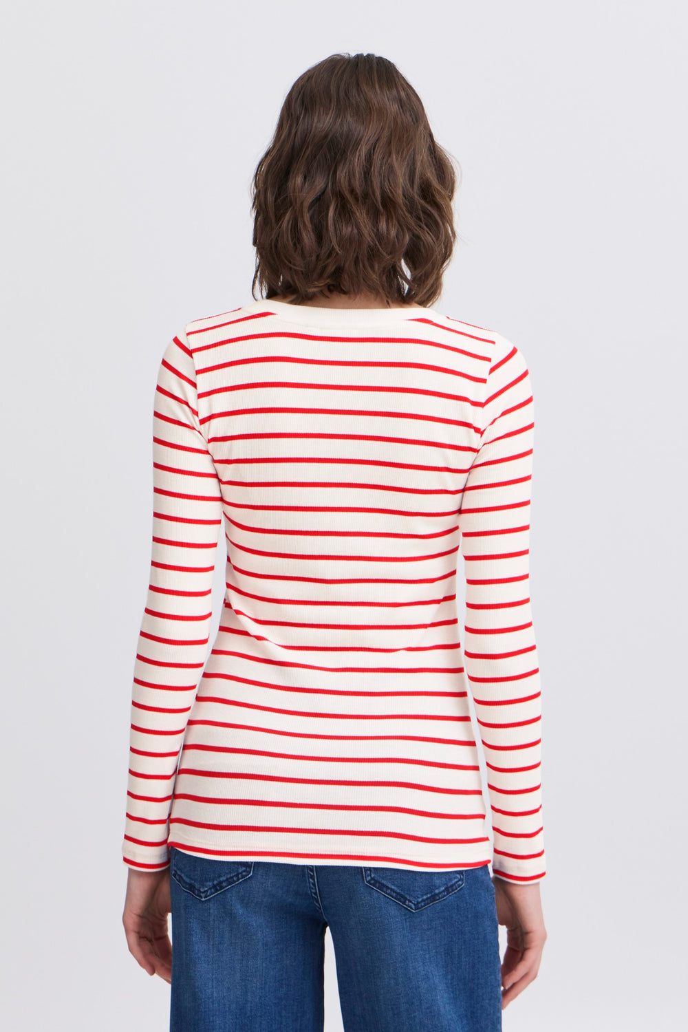 Fransa T-Shirt FRhizamond 33 Striped Poinsettia Mix 20615551 201203 - Shirley Allum Boutique