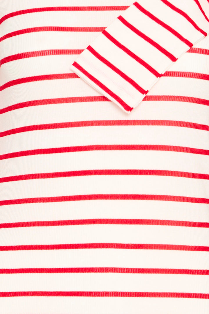 Fransa T-Shirt FRhizamond 33 Striped Poinsettia Mix 20615551 201203 - Shirley Allum Boutique