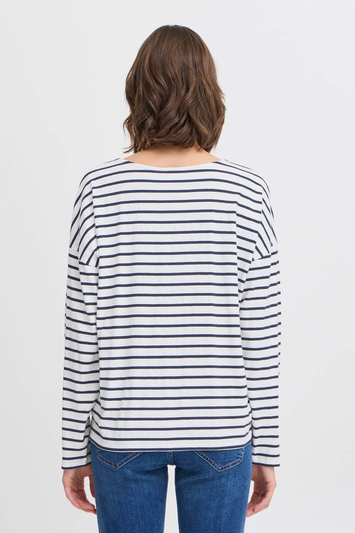 Fransa T-Shirt FRSiva 5 Snow White Mix 20615143 204205 -  Shirley Allum Boutique