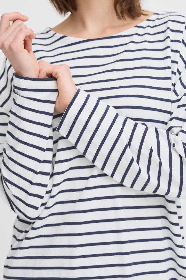 Fransa T-Shirt FRSiva 5 Snow White Mix 20615143 204205 -  Shirley Allum Boutique