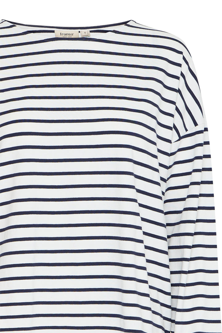 Fransa T-Shirt FRSiva 5 Snow White Mix 20615143 204205 -  Shirley Allum Boutique
