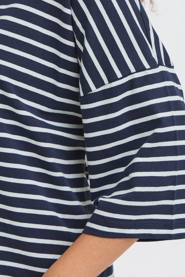 Fransa T-Shirt FRSiva 6 Navy Blazer Mix 20615193 200119 - Shirley Allum Boutique