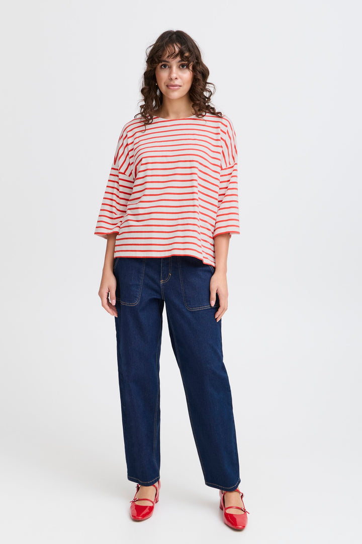 Fransa T-Shirt FRSiva 6 Poinsettia Mix 20615193 201203 - Shirley Allum Boutique