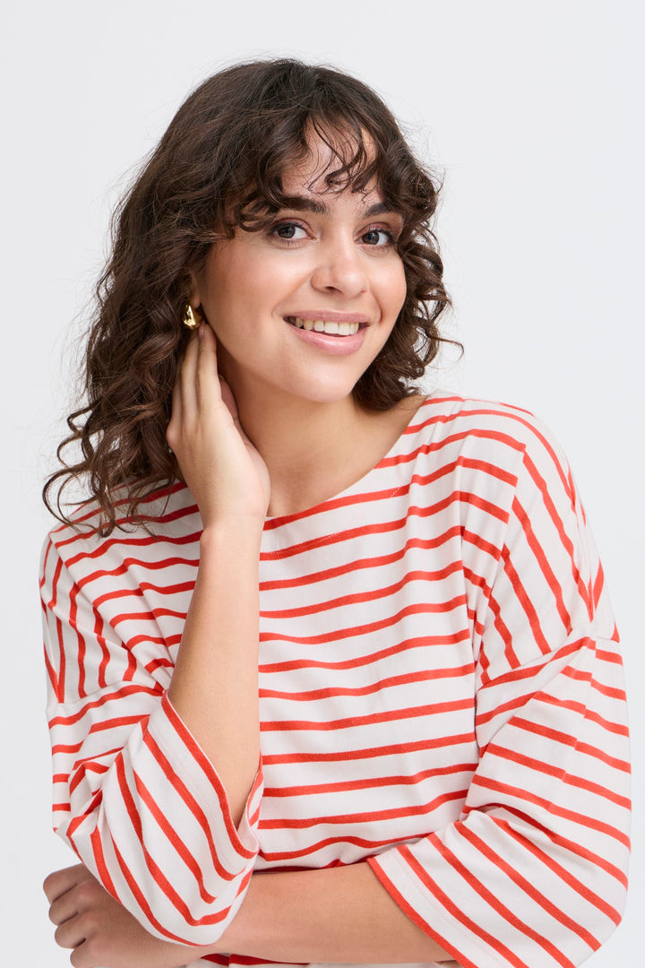 Fransa T-Shirt FRSiva 6 Poinsettia Mix 20615193 201203 - Shirley Allum Boutique