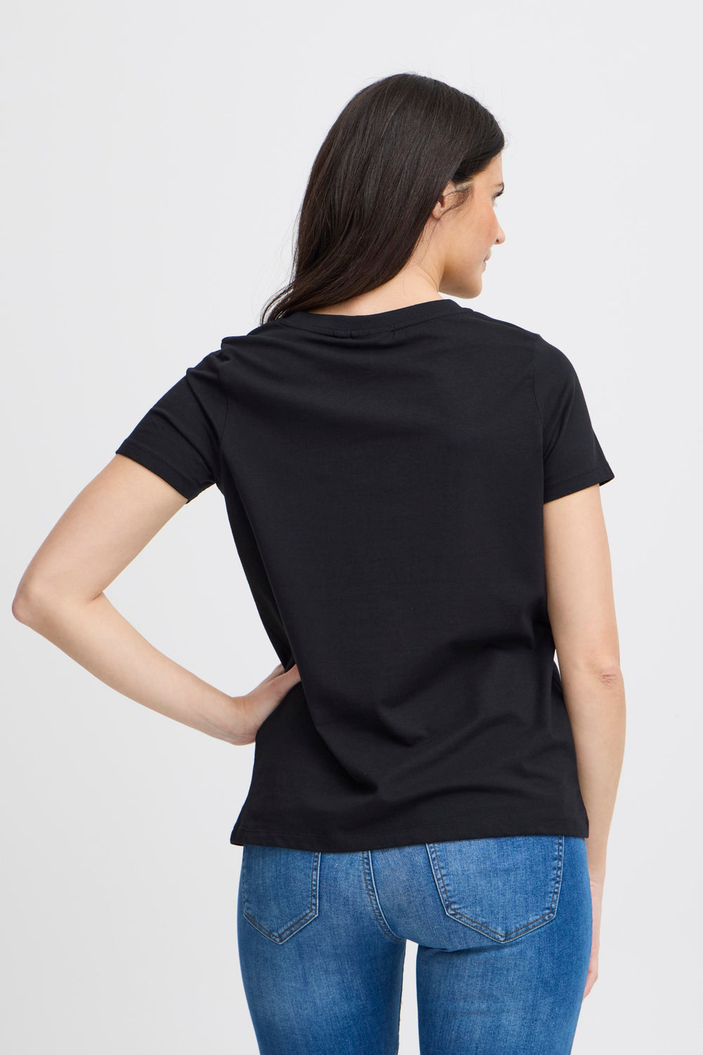 Fransa T-Shirt FRZashoulder 1 Black 20605388 60096 - Shirley Allum Boutique