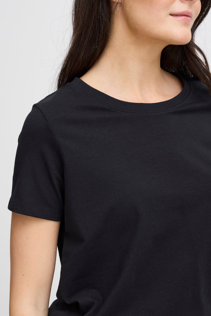 Fransa T-Shirt FRZashoulder 1 Black 20605388 60096 - Shirley Allum Boutique