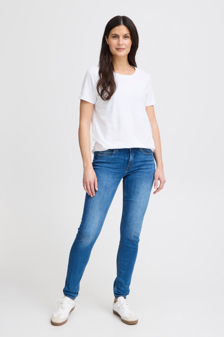 Fransa T-Shirt FRZashoulder 1 White 20605388 60002 - Shirley Allum Boutique