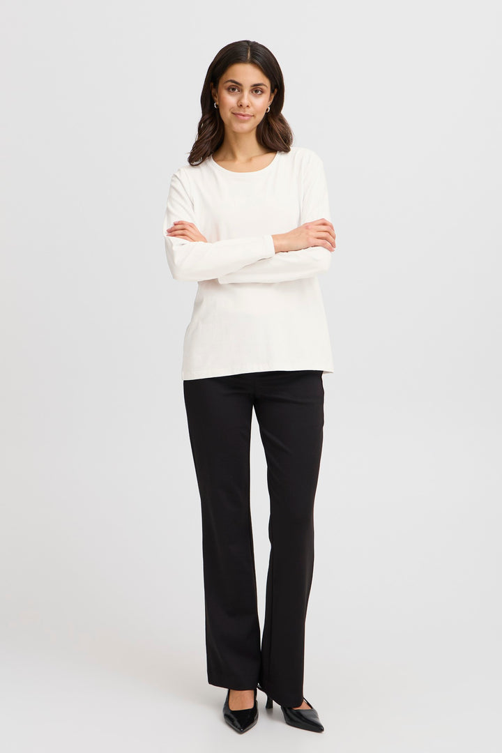 Fransa T-Shirt FRZashoulder 5 Blanc de Blanc 20615141 11480 - Shirley Allum Boutique