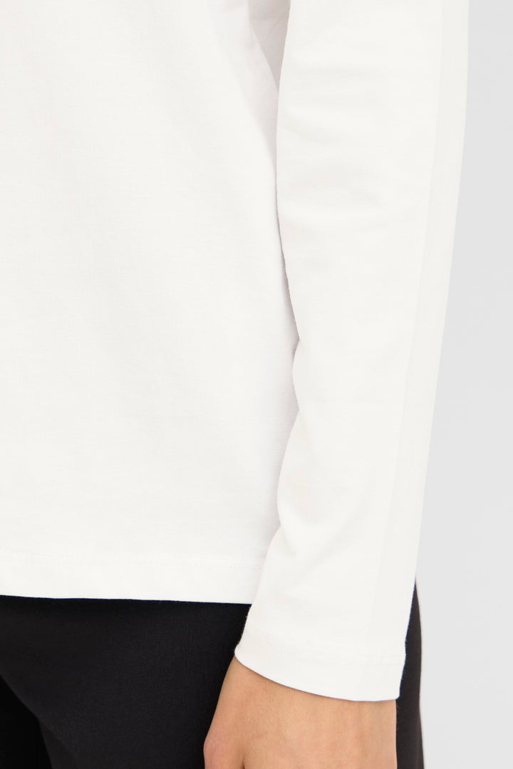 Fransa T-Shirt FRZashoulder 5 Blanc de Blanc 20615141 11480 - Shirley Allum Boutique