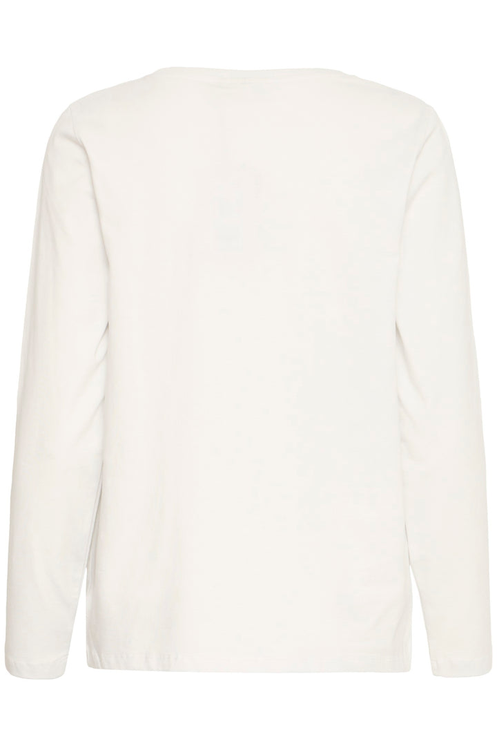 Fransa T-Shirt FRZashoulder 5 Blanc de Blanc 20615141 11480 - Shirley Allum Boutique