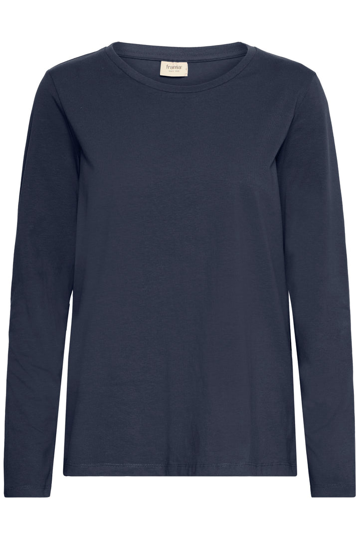 Fransa T-Shirt FRZashoulder 5 Dark Peacoat 20615141 194010 - Shirley Allum Boutique