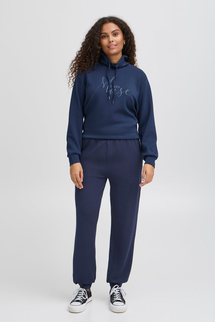 Fransa Trousers FRaurora PA3 Navy Blazer 20615555 193923 - Shirley Allum Boutique