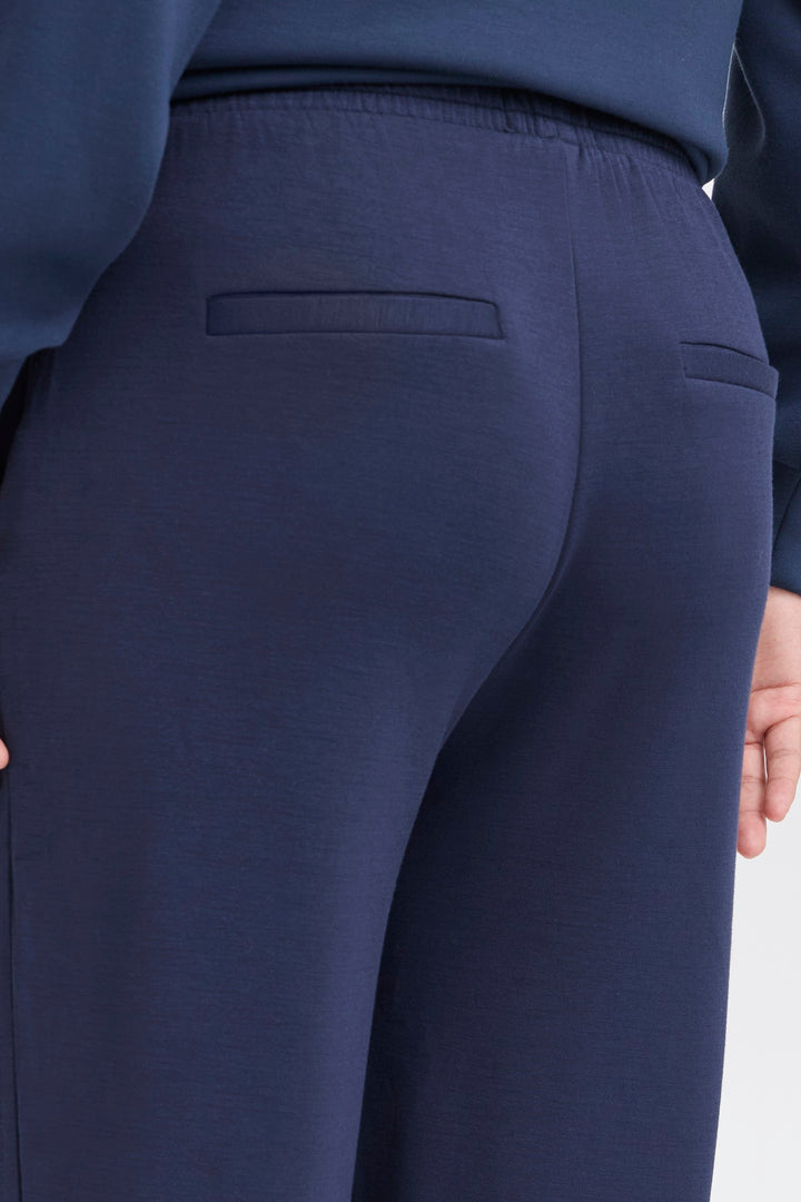 Fransa Trousers FRaurora PA3 Navy Blazer 20615555 193923 - Shirley Allum Boutique