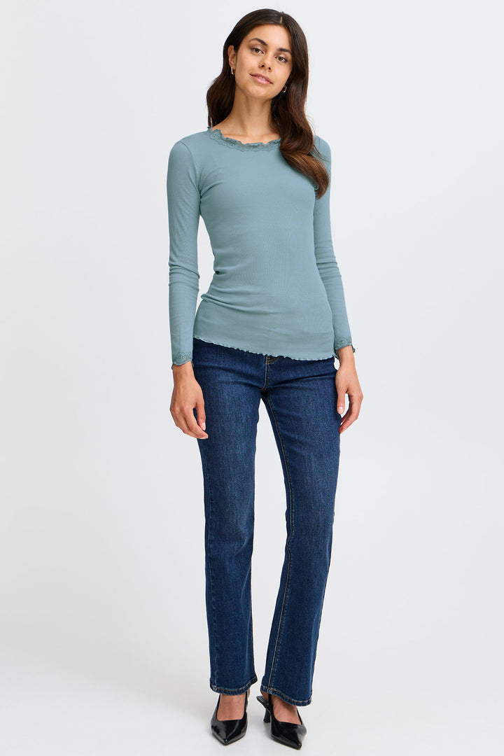 Franza Frhizamond T-Shirt Long Sleeve Citadel Blue 20607461 174111 - Shirley Allum Boutique