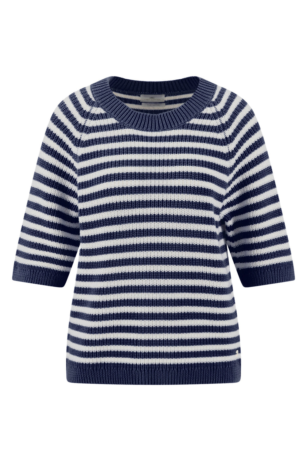 Fynch Hatton Breton stripe jumper in galaxy blue at Shirley Allum