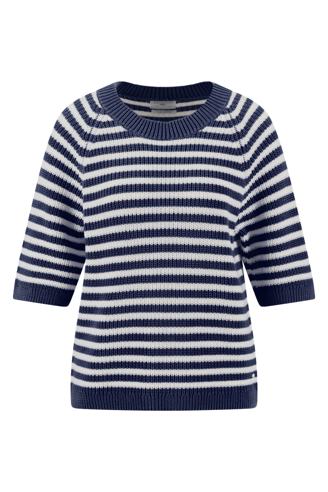Fynch Hatton Breton stripe jumper in galaxy blue at Shirley Allum