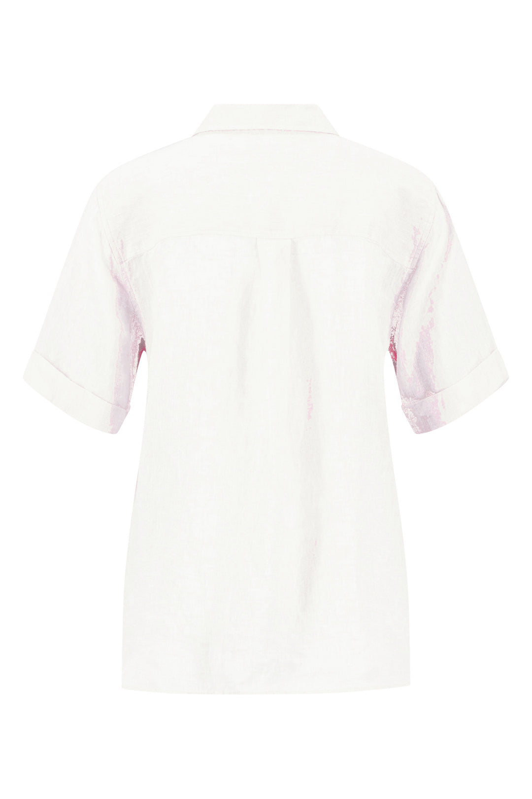 Fynch Hatton linen melange blouse in milk white at Shirley Allum