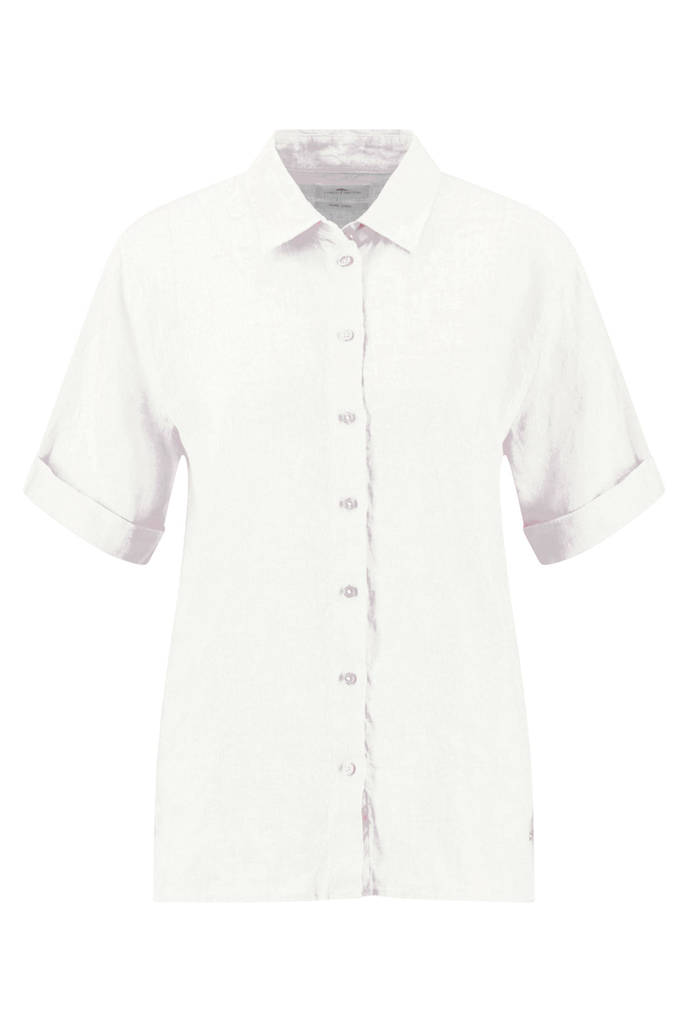 Fynch Hatton linen melange blouse in milk white at Shirley Allum