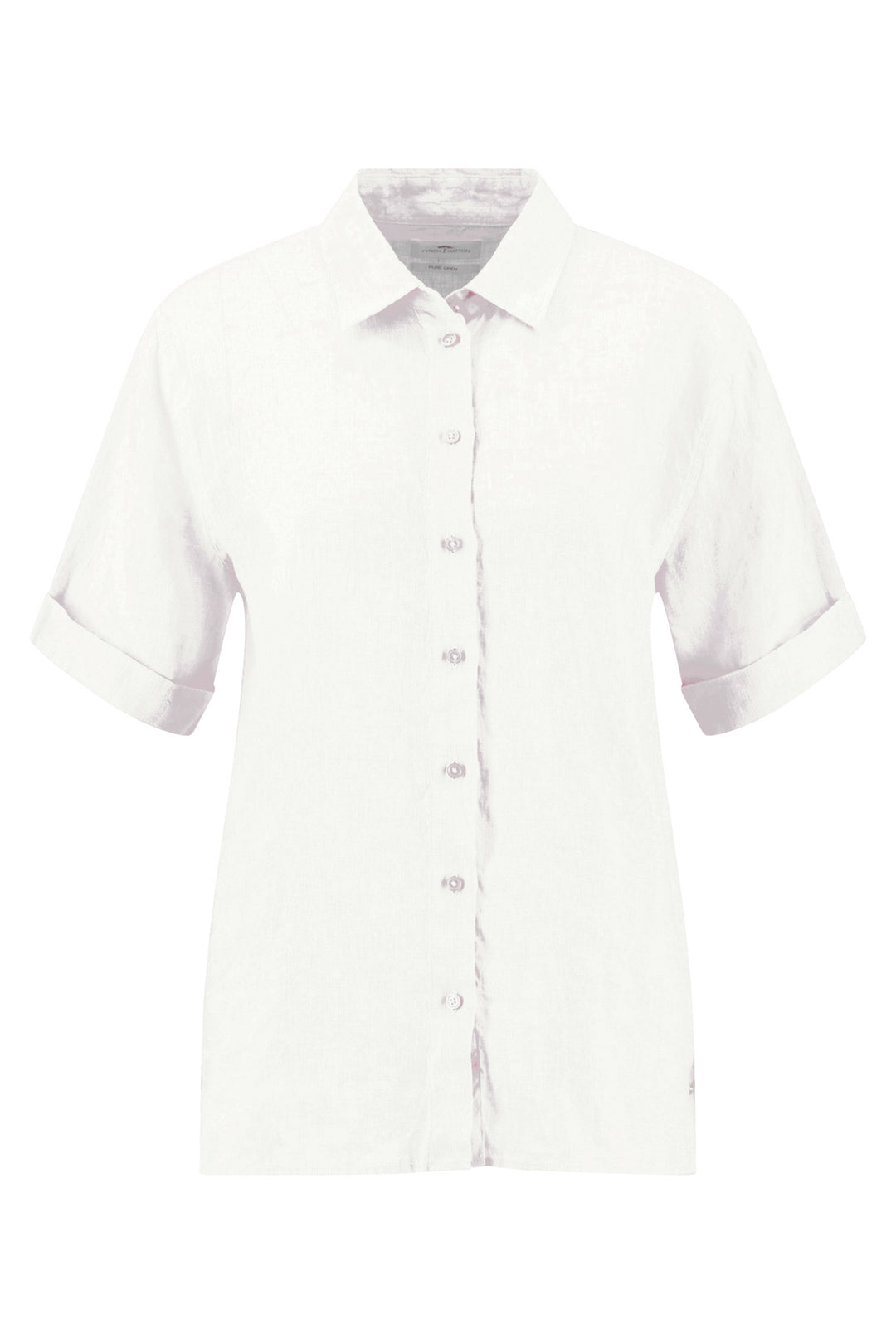 Fynch Hatton linen melange blouse in milk white at Shirley Allum