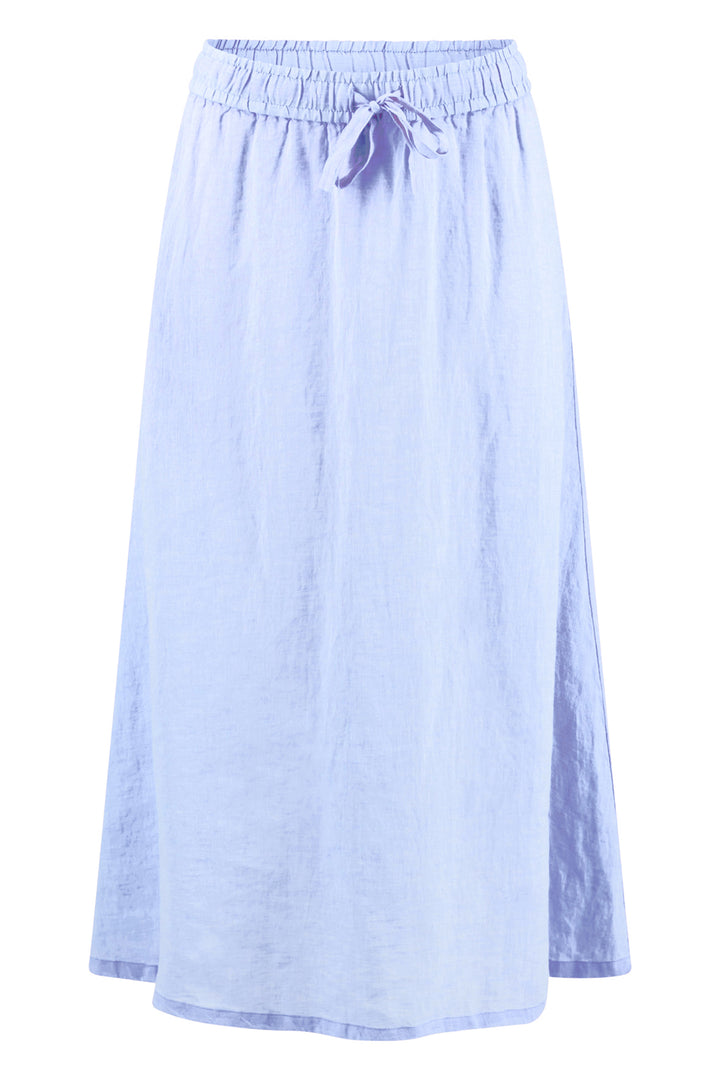 Fynch Hatton linen maxi skirt in cornflower blue at Shirley Allum