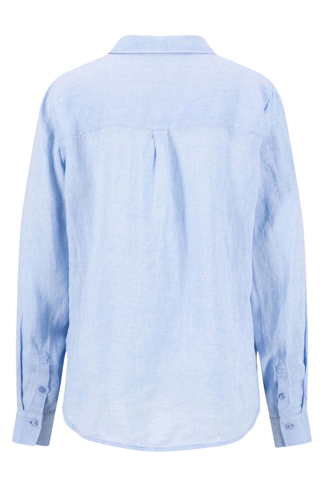 Fynch Hatton melange linen shirt in cornflower blue at Shirley Allum