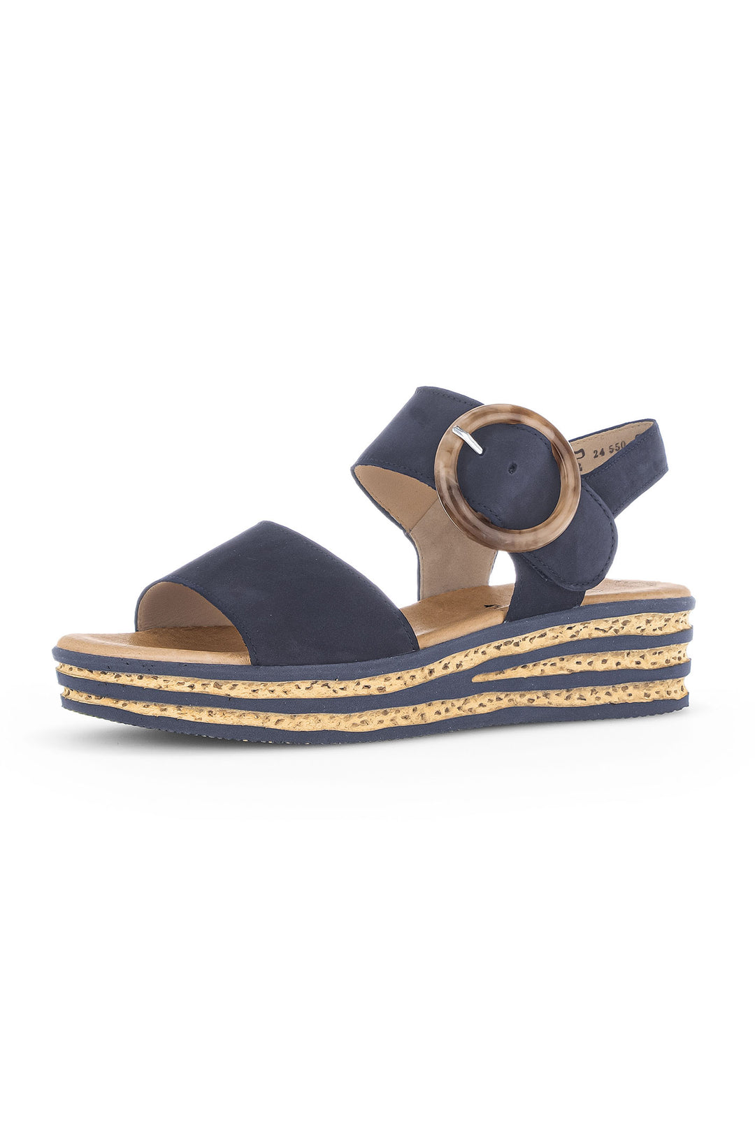 Gabor Andre Wedge Sandal Blue 64.550.16 - Shirley Allum Boutique