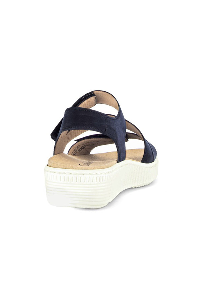 Gabor Ball Dark Soft Blue Nubuck Sandal 83.600.16