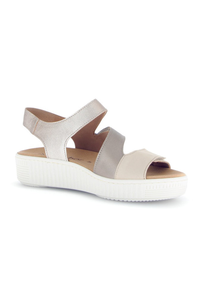 Gabor Ball Leather/Suede Metallic Gold Sandal 83.600.32