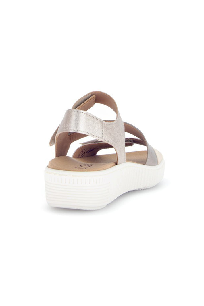 Gabor Ball Leather/Suede Metallic Gold Sandal 83.600.32