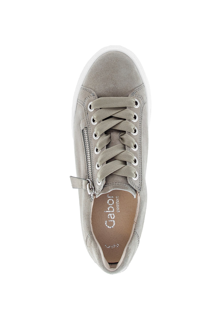Gabor Campus Sage Green Suede Trainers 86.465.11