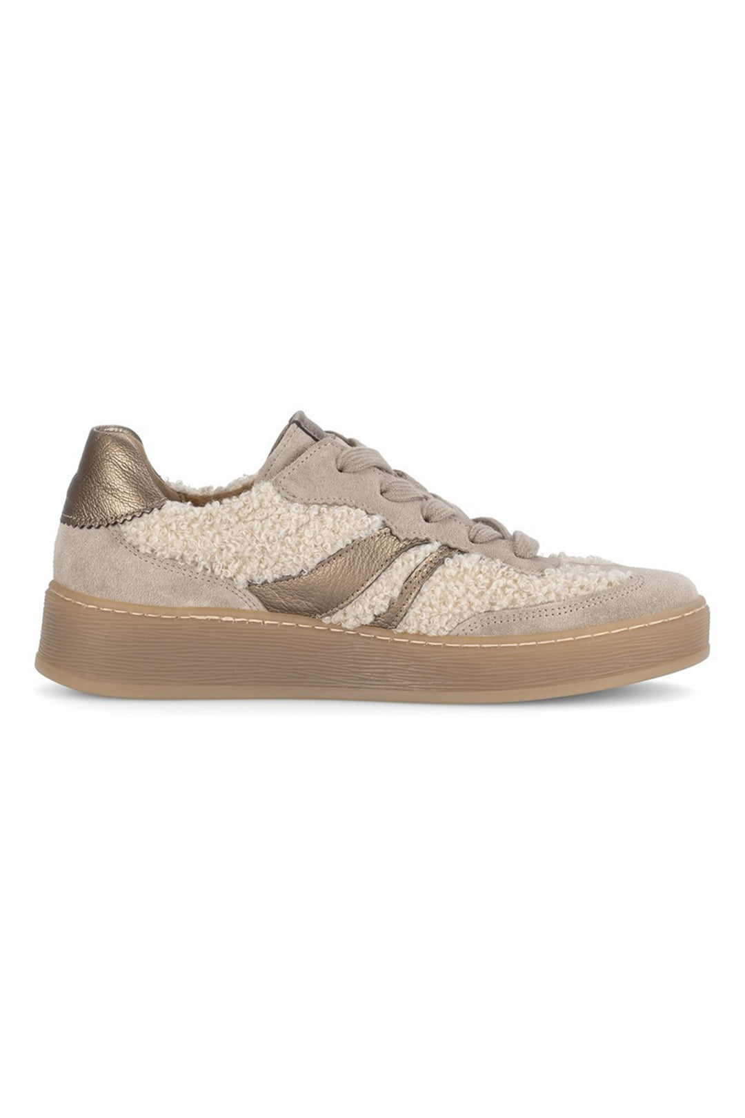 Gabor Dahma 76.475.61 Taupe Panna Fango Suede Trainer - Shirley Allum Boutique