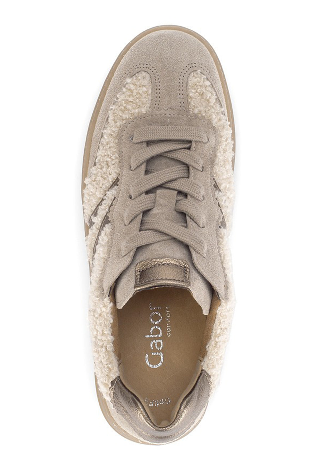 Gabor Dahma 76.475.61 Taupe Panna Fango Suede Trainer - Shirley Allum Boutique