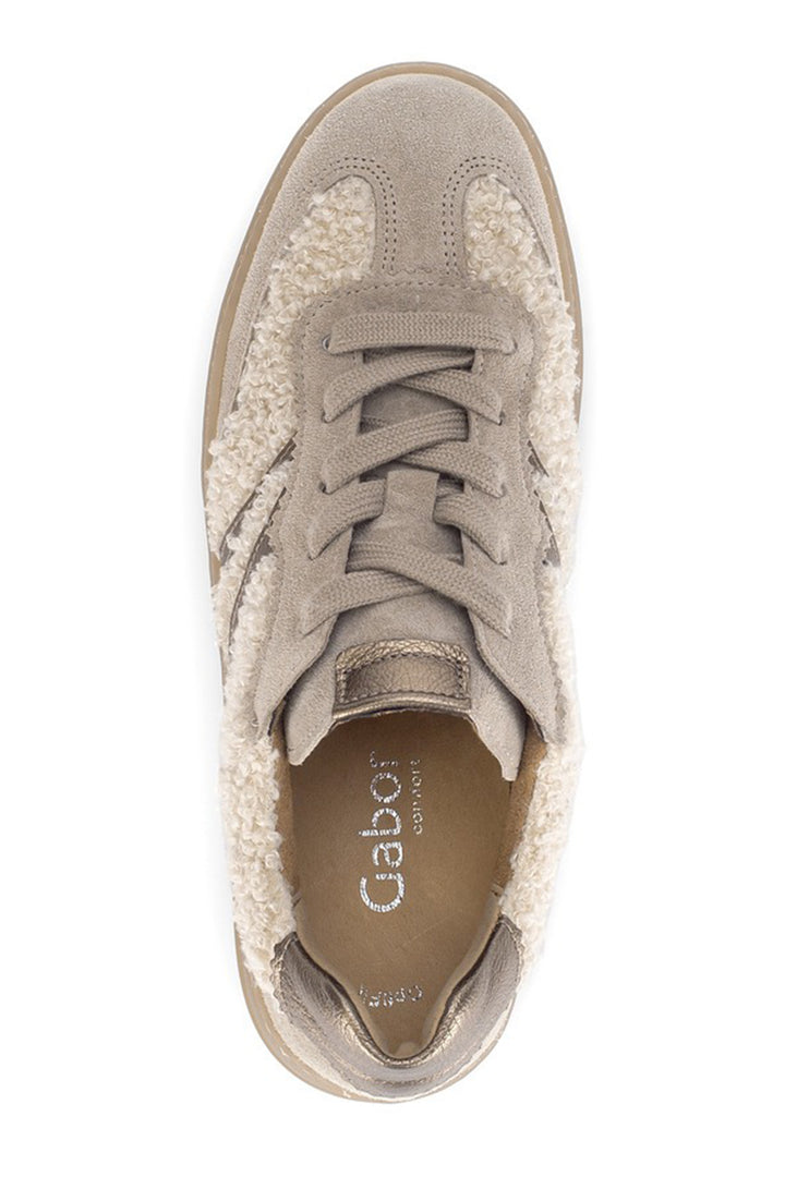Gabor Dahma 76.475.61 Taupe Panna Fango Suede Trainer - Shirley Allum Boutique