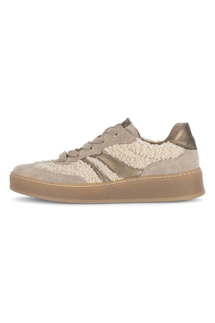 Gabor Dahma 76.475.61 Taupe Panna Fango Suede Trainer - Shirley Allum Boutique