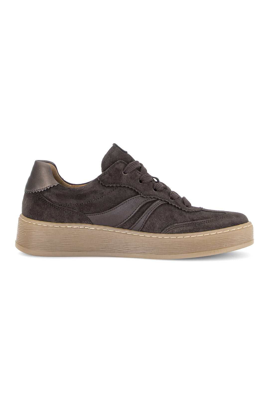 Gabor Dahma Mocha Brown Suede Trainer 6018.01.009, sole view