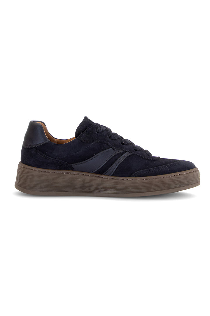 Gabor Dahma Navy Suede Trainer 6018.01.012, sole view