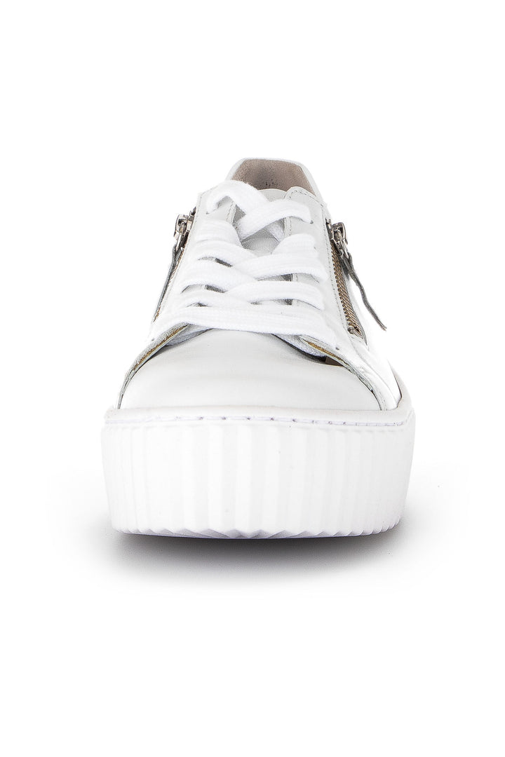 Gabor Dolly Trainer White Leather 63.200.21 - Shirley Allum Boutique