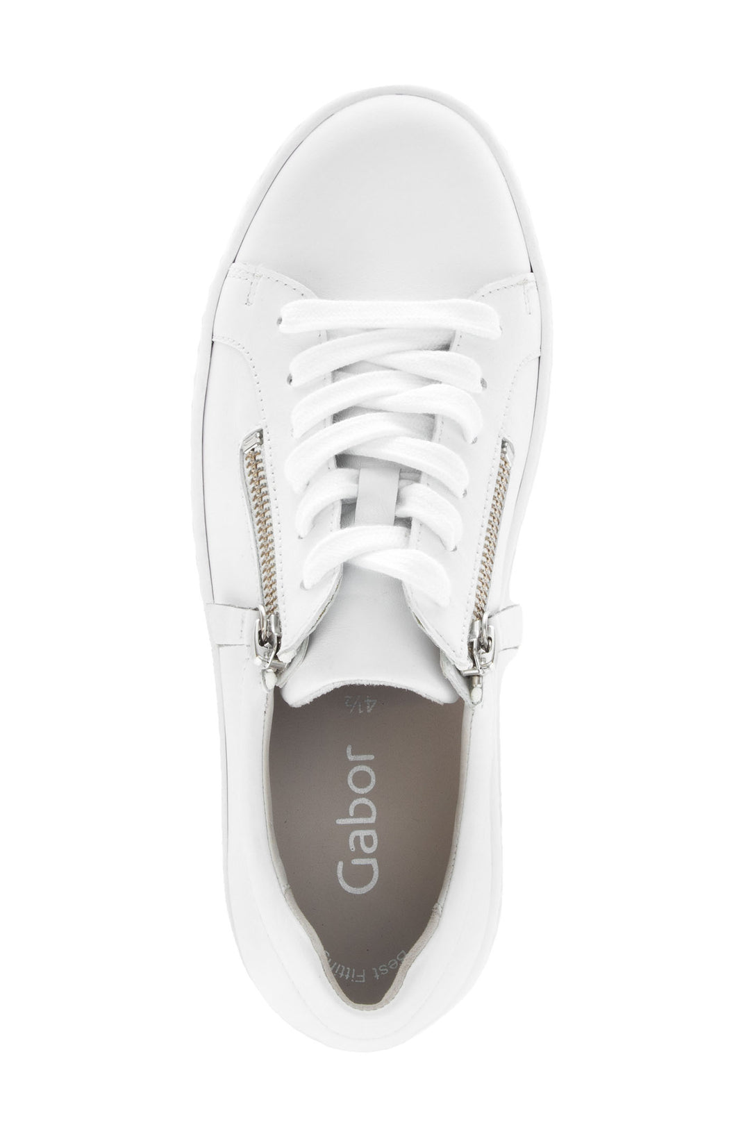 Gabor Dolly Trainer White Leather 63.200.21 - Shirley Allum Boutique