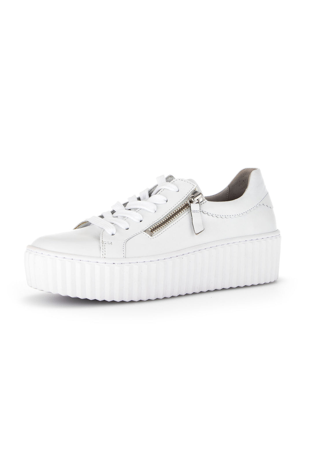Gabor Dolly Trainer White Leather 63.200.21 - Shirley Allum Boutique