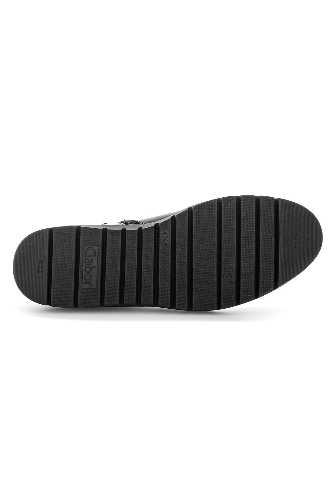 Black shoe sole on a white background
