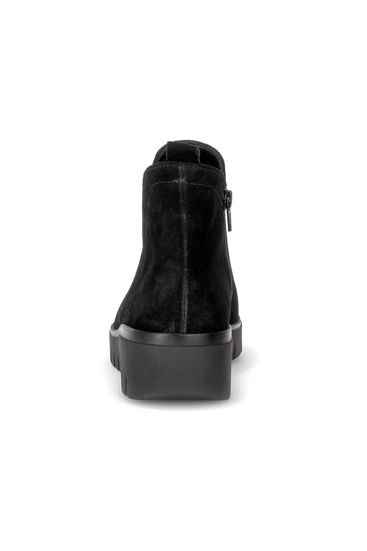 Gabor Dublin Black Suede Boots 8015.01.002, back view