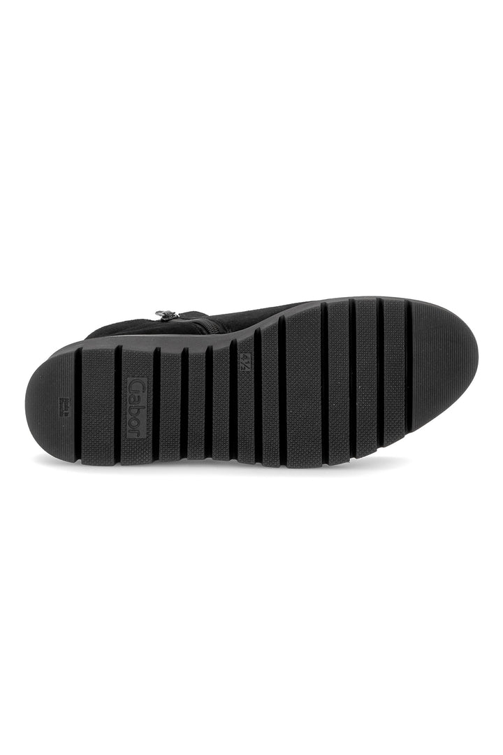Gabor Dublin Black Suede Boots 8015.01.002, three-quarter view