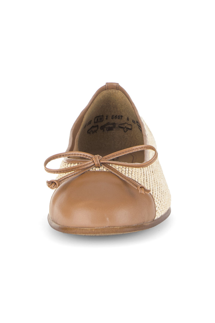 Gabor Dulford Natural Brown Ballerina Shoes 85.102.48