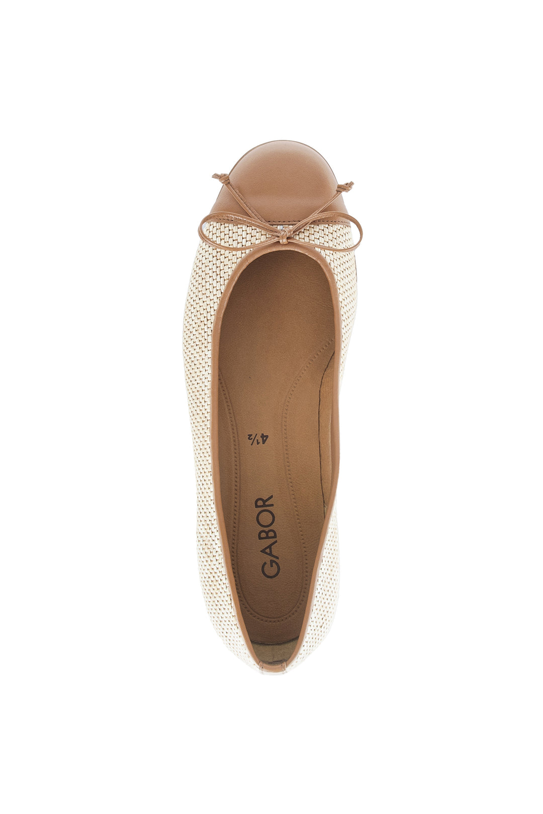 Gabor Dulford Natural Brown Ballerina Shoes 85.102.48