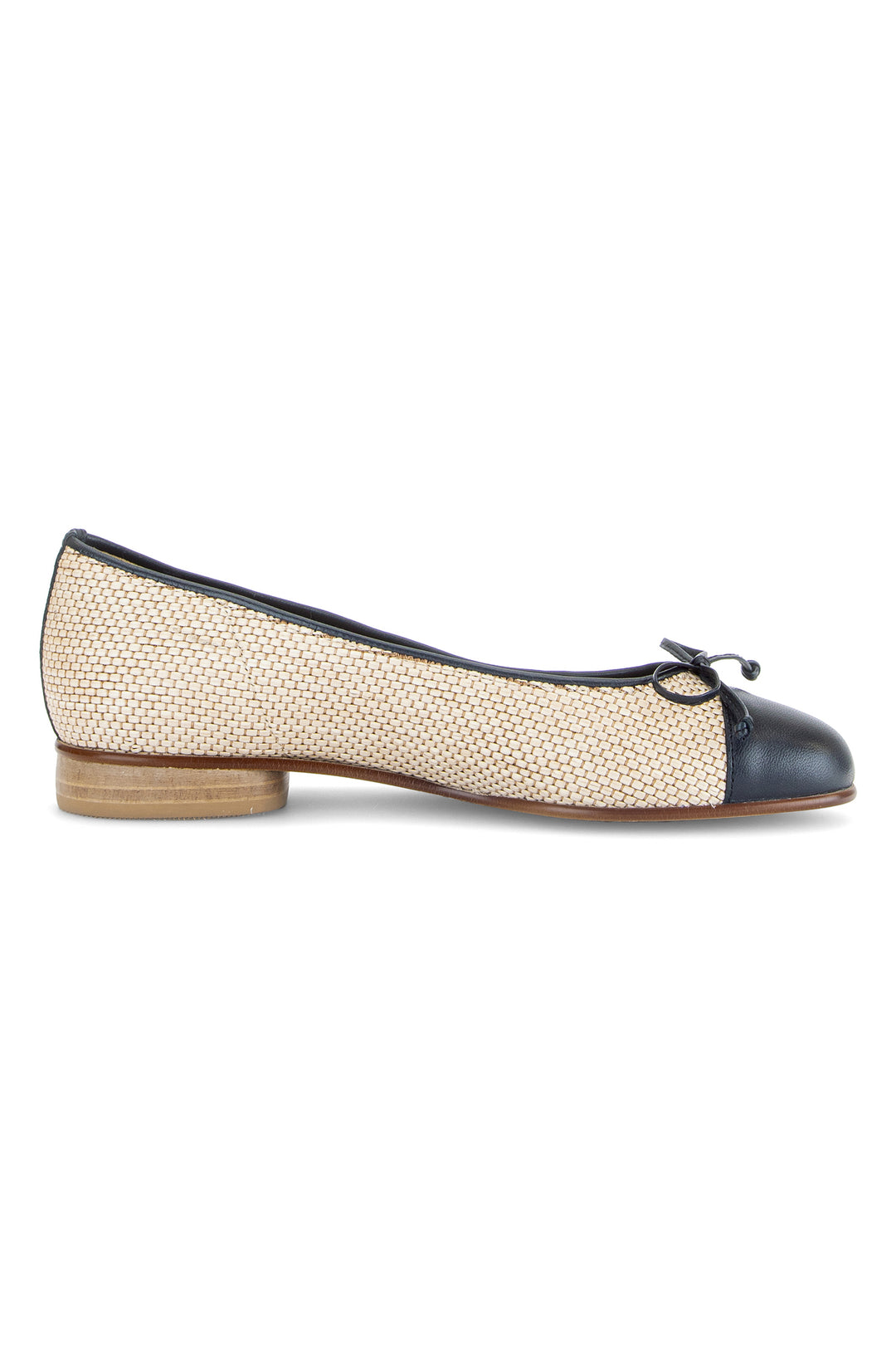 Gabor Dulford Natural Dark Blue Ballerina Shoes 85.102.46