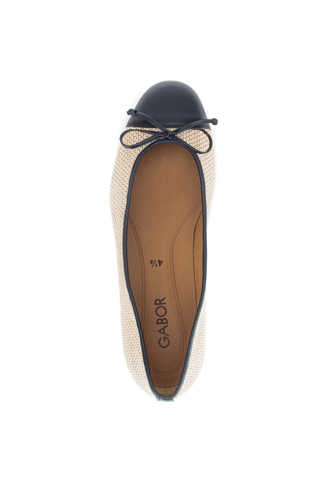Gabor Dulford Natural Dark Blue Ballerina Shoes 85.102.46