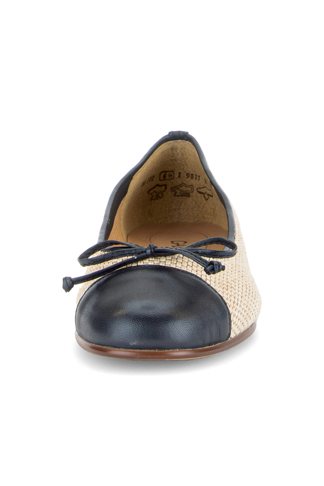 Gabor Dulford Natural Dark Blue Ballerina Shoes 85.102.46
