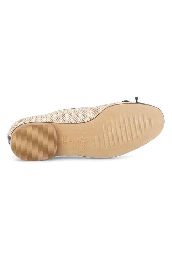 Gabor Dulford Natural Dark Blue Ballerina Shoes 85.102.46