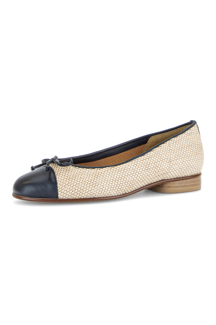 Gabor Dulford Natural Dark Blue Ballerina Shoes 85.102.46